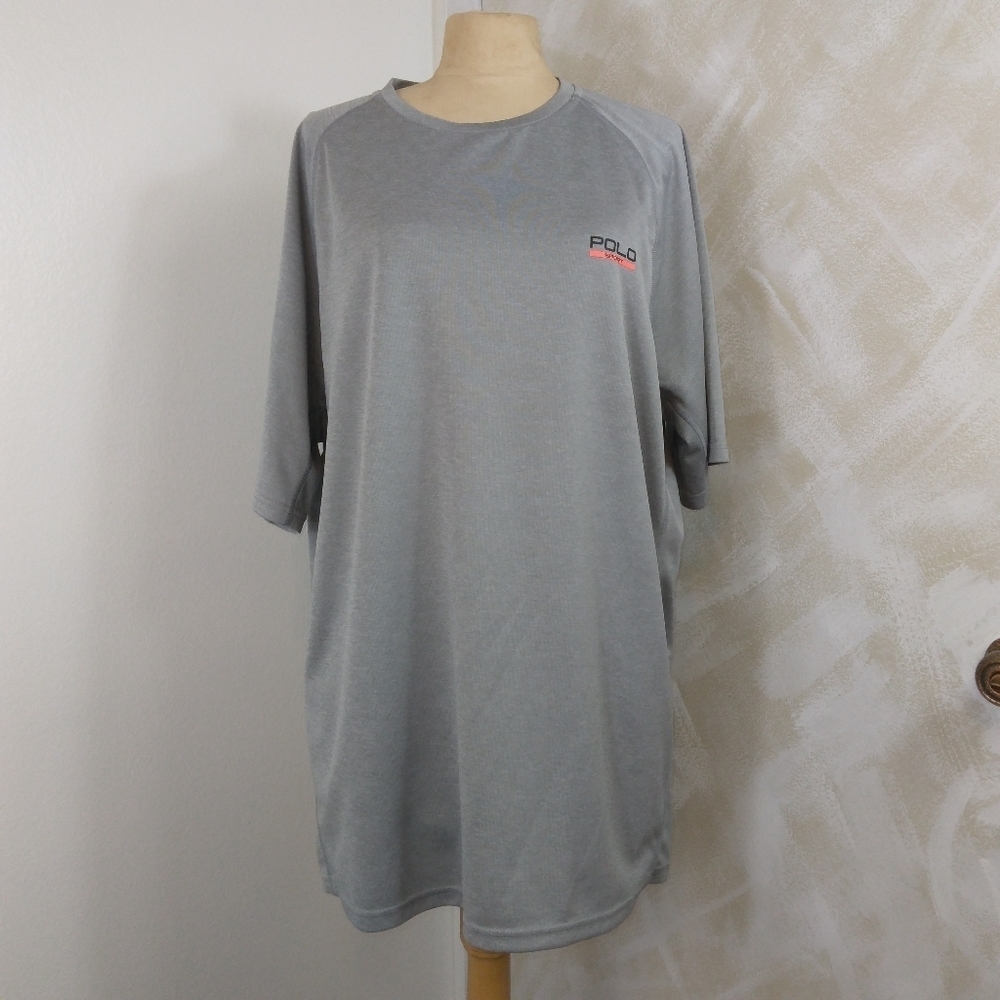 Polo Sport Performance ThermoVent Grey Short Sleeve Size Large Tall Ralph Lauren